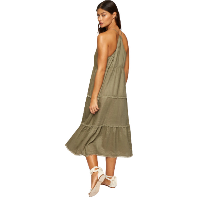 NEUHEITEN Gestuftes Kleid Olive Hotsell