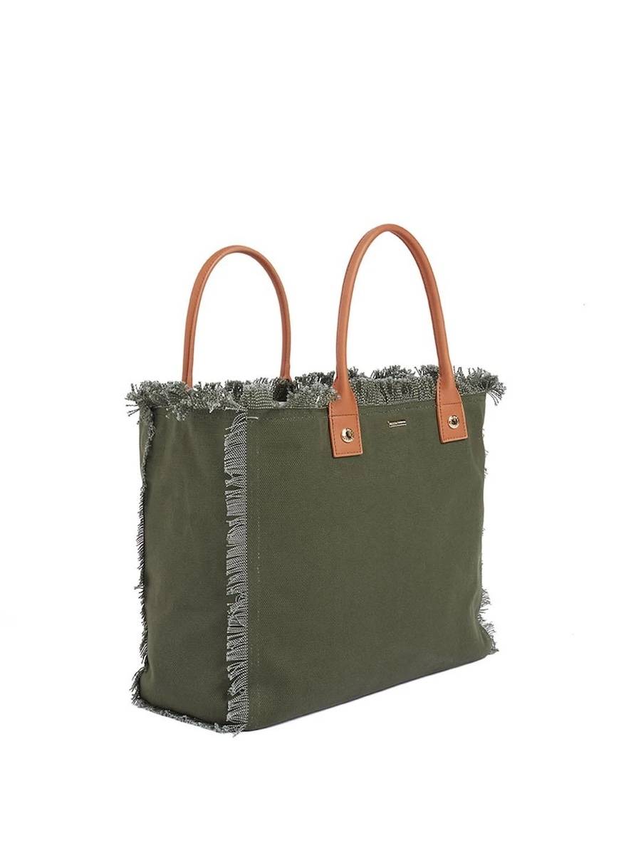 ACCESSOIRES Cap Ferrat Tote Olive Meist gekauft
