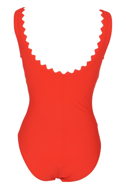 NEUHEITEN Ines V-Neck Bügel Badeanzug Rot Meist gekauft