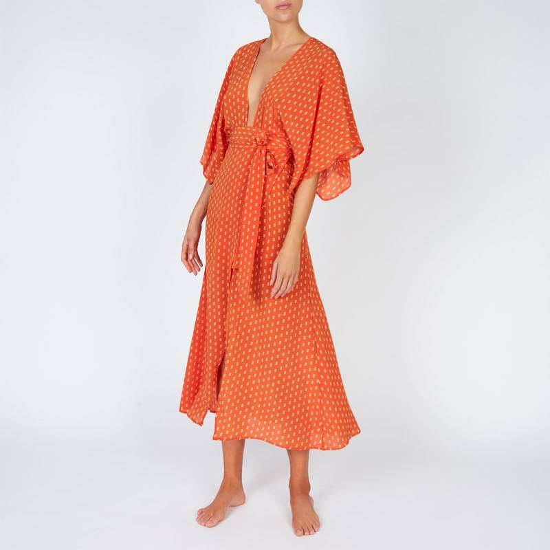 RESORTWEAR Modica Wickelkleid aus Seide Begrenztes Angebot
