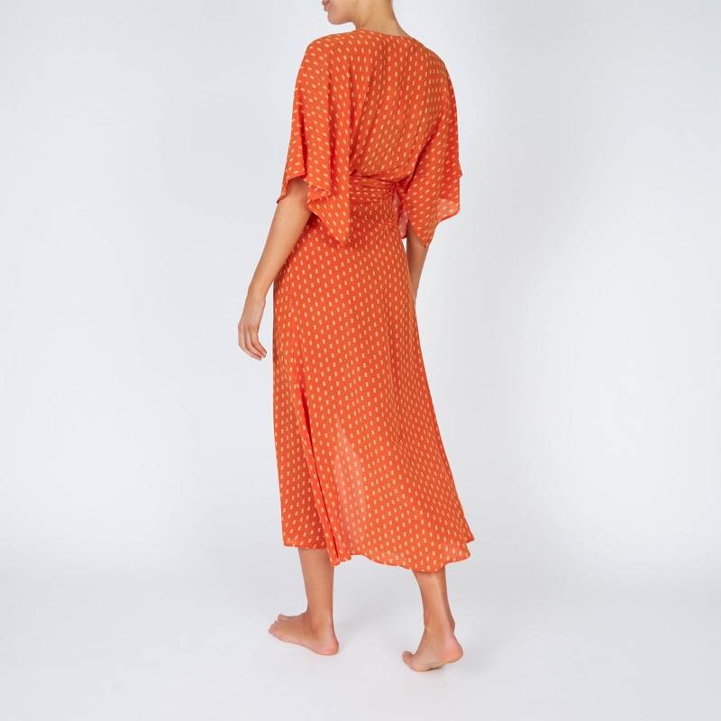 RESORTWEAR Modica Wickelkleid aus Seide Begrenztes Angebot