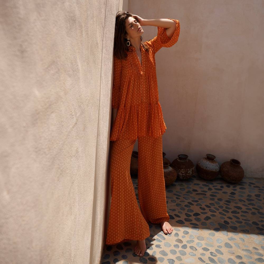 RESORTWEAR Diana Seiden Hose orange Günstiger Verkauf