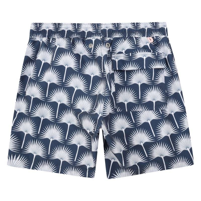 HERREN Badehose Palme in dunkelblau Outlet