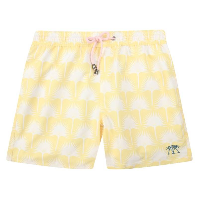 HERREN Badehose Palme in gelb