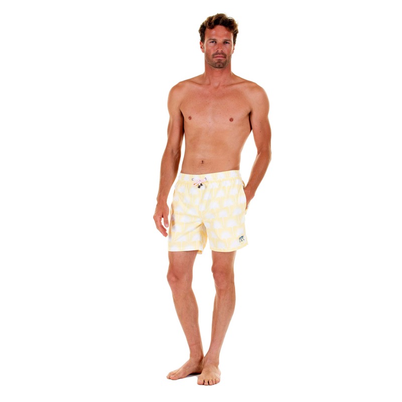 HERREN Badehose Palme in gelb Verkauf