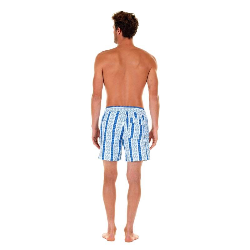 HERREN Badehose mit Streifen in blau Online