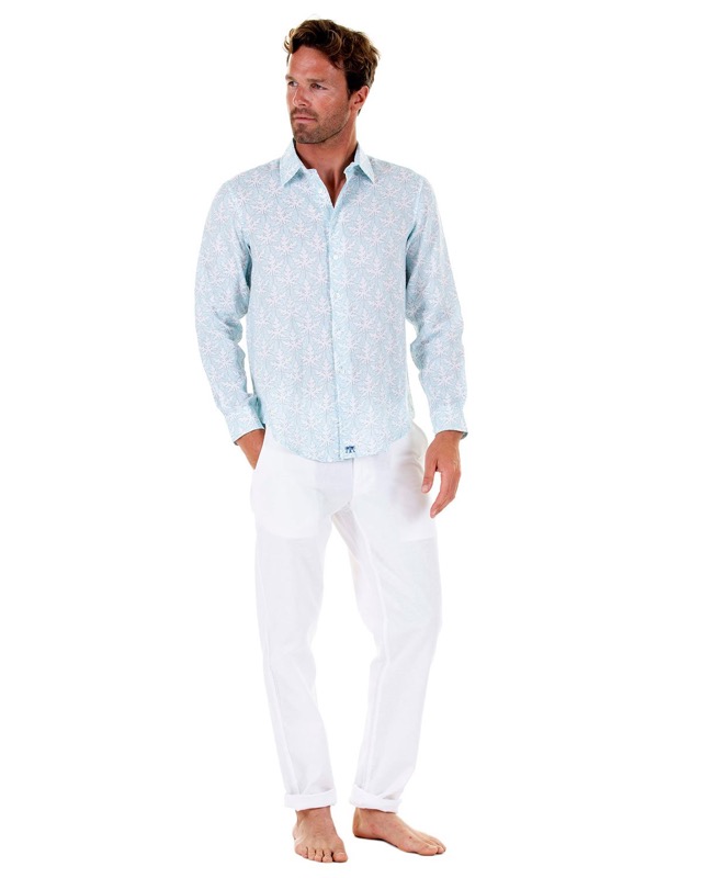 HERREN Leinenhemd Papaya grau Outlet