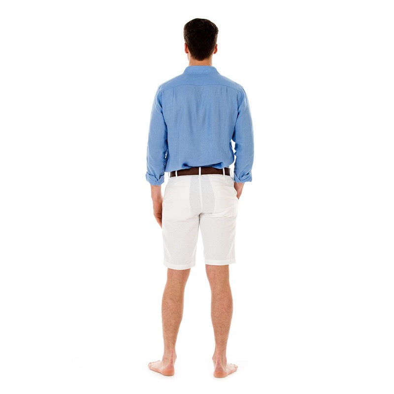 HERREN Leinen Short weiß Günstiger Verkauf