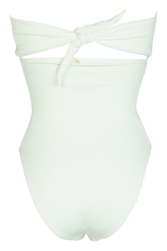 BADEANZÜGE White Pearl Padded Bandeau Badeanzug Meist gekauft