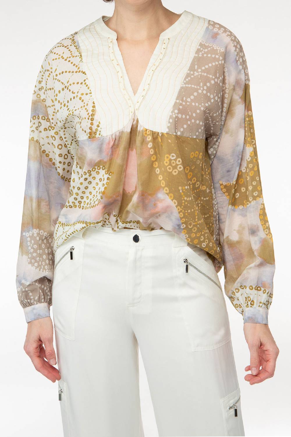 ﻿IVI GmbH RAINBOW FISH Baumwollbluse mit Zierstick Online
