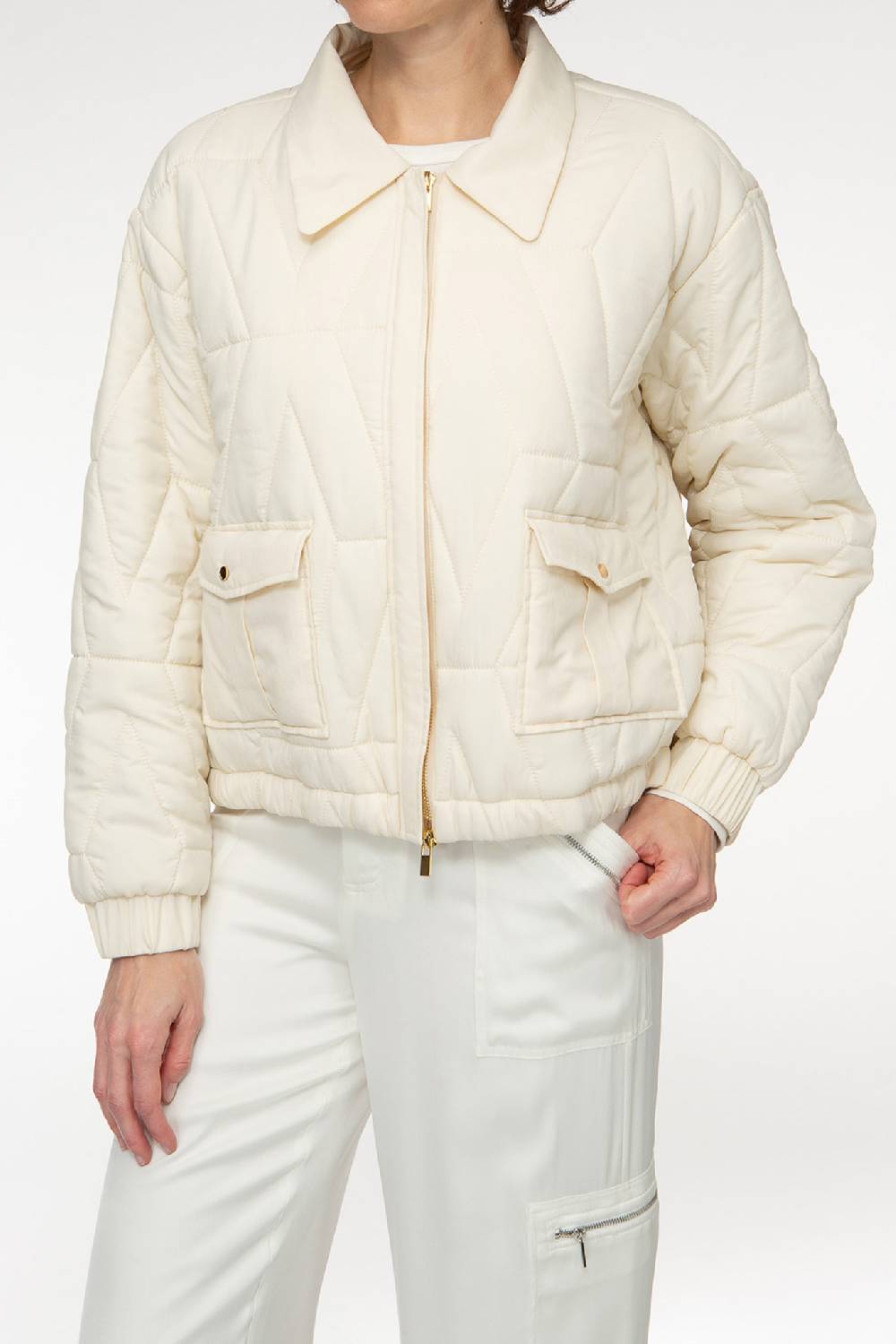 IVI GmbH PUFFER NYLON Jacke mit Signature Steppung weiß Hotsell