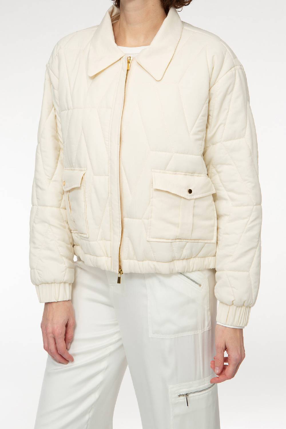 IVI GmbH PUFFER NYLON Jacke mit Signature Steppung weiß Hotsell