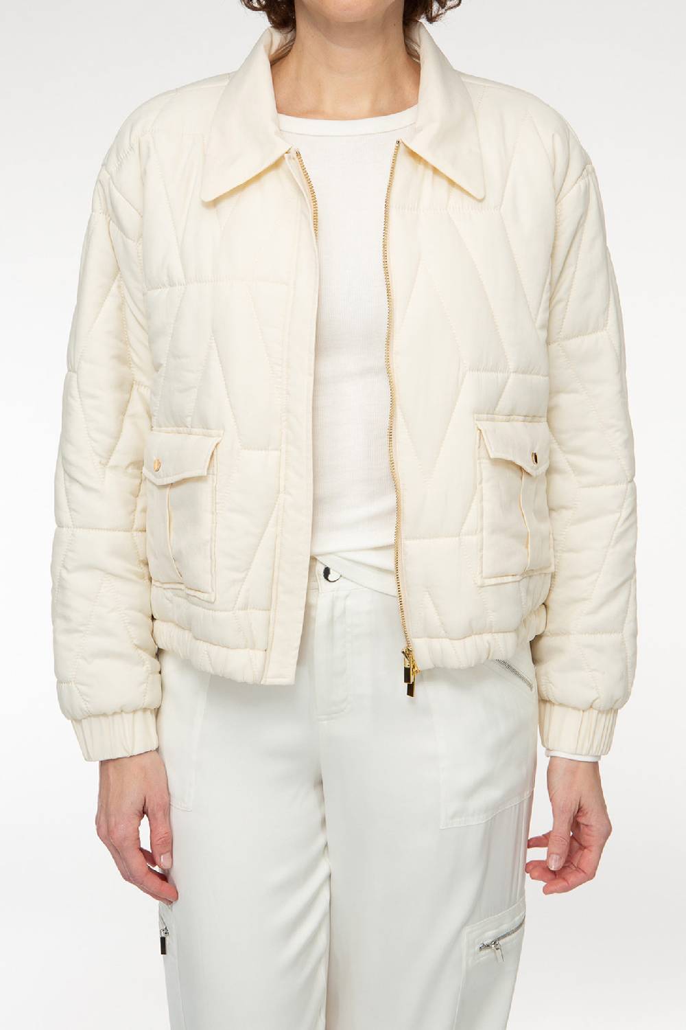 IVI GmbH PUFFER NYLON Jacke mit Signature Steppung weiß Hotsell