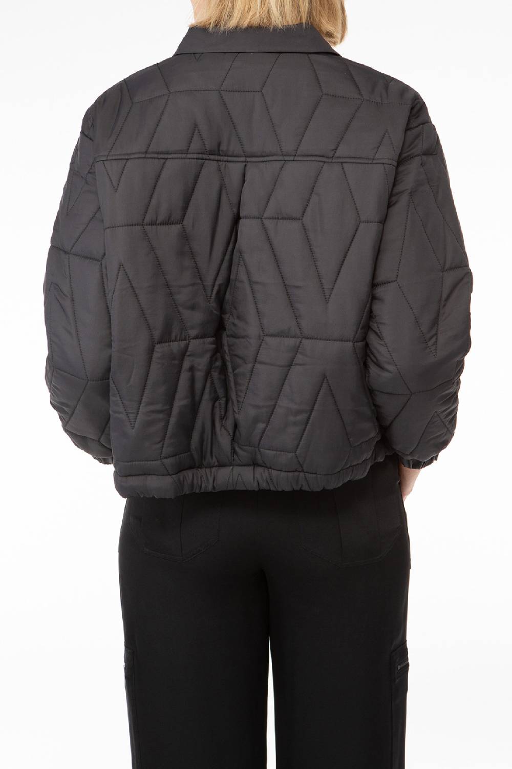 IVI GmbH PUFFER NYLON Jacke mit Signature Steppung schwarz Schlussverkauf