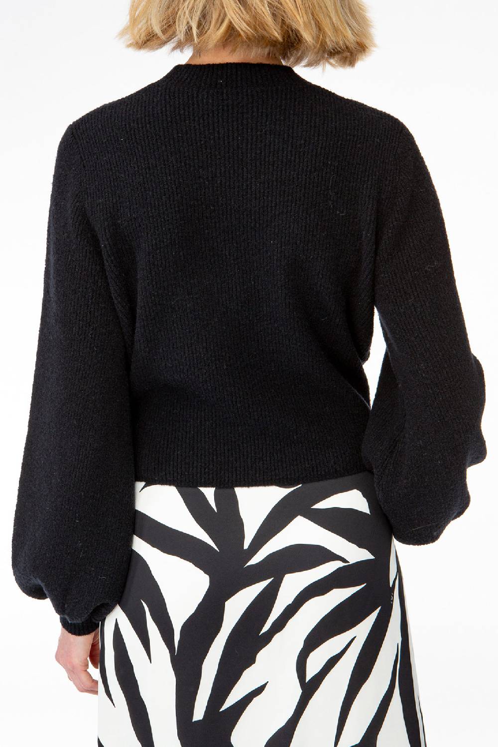 IVI GmbH SOLID KNIT Wickelpullover mit Cut-Out Detail schwarz Angebote