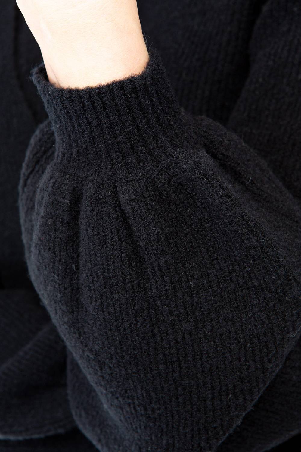 IVI GmbH SOLID KNIT Wickelpullover mit Cut-Out Detail schwarz Angebote