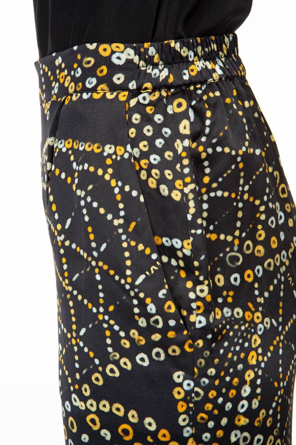 IVI GmbH RAINBOW FISH Bedruckte Hose mit weitem Bein schwarz Günstiger Verkauf