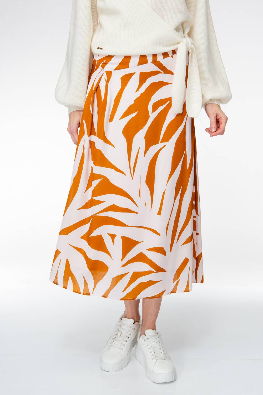 IVI GmbH PALM LEAF AMBER Seidenrock mit Print Online