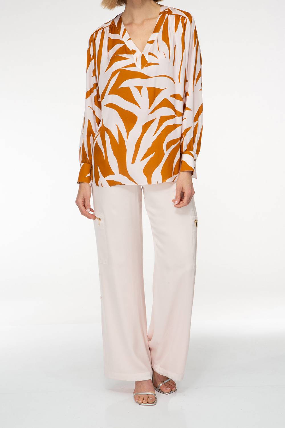 IVI GmbH PALM LEAF AMBER Tunika mit raffinierten Nahtdetails Outlet