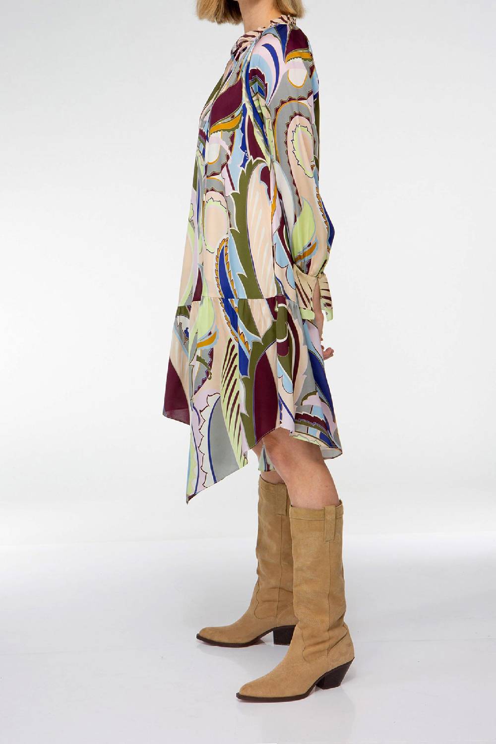 IVI GmbH LAS VEGAS Seidenkleid mit asymmetrischem Saum Hotsell