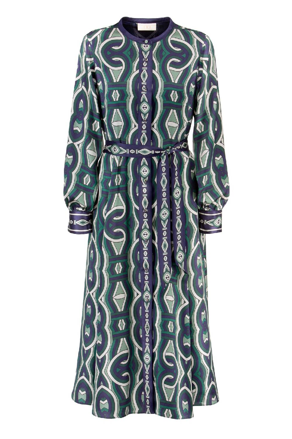 IVI GmbH GRACE Midi Kleid mit Print grün