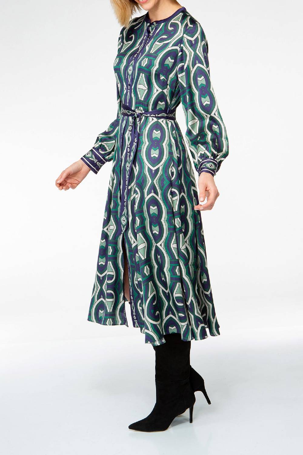 IVI GmbH GRACE Midi Kleid mit Print grün im Angebot