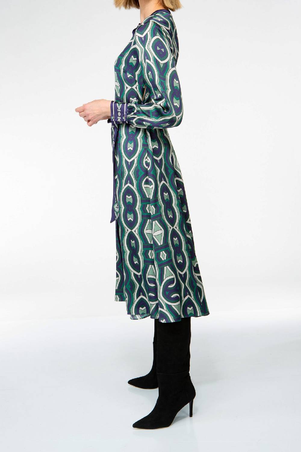 IVI GmbH GRACE Midi Kleid mit Print grün im Angebot