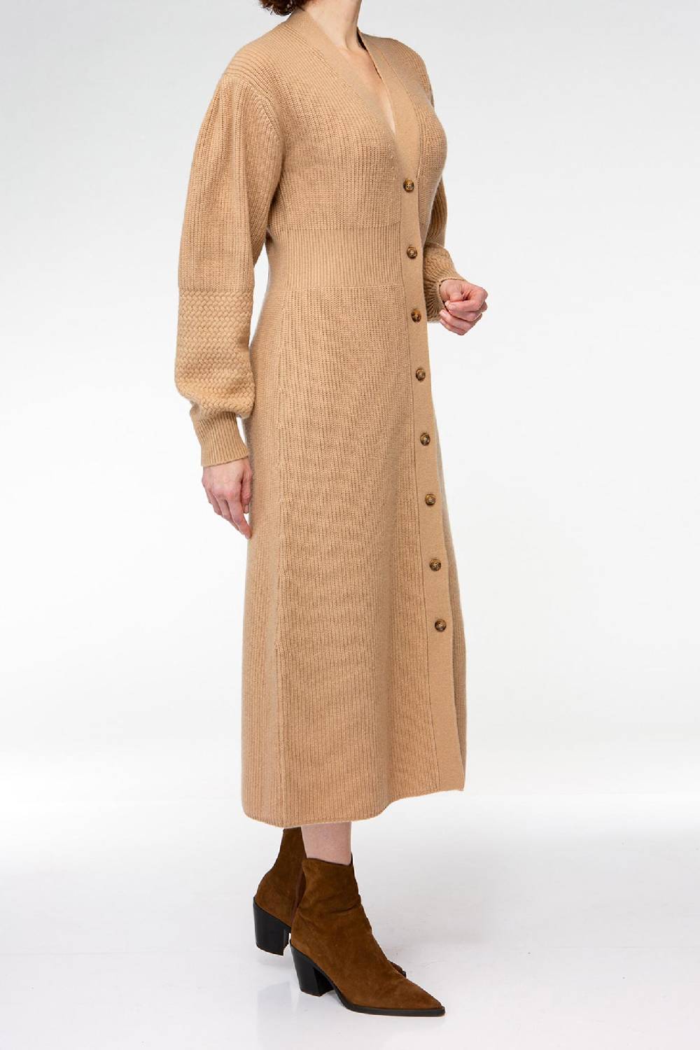 IVI GmbH SOLID KNIT Kleid im Struktur-Mix camel Online
