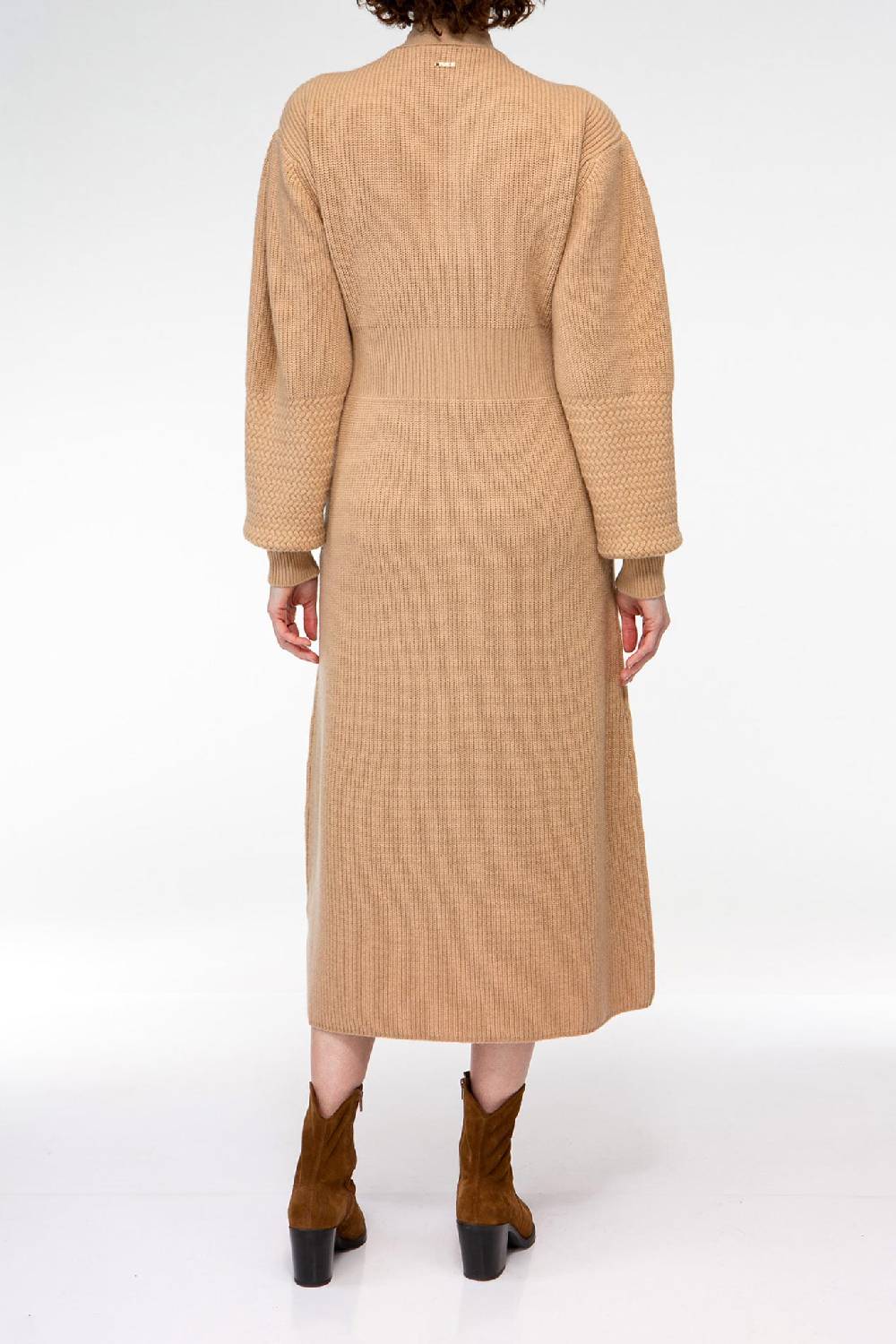 IVI GmbH SOLID KNIT Kleid im Struktur-Mix camel Online