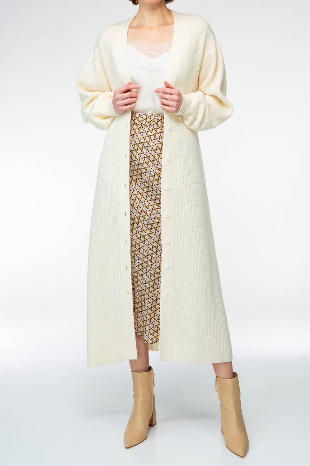 IVI GmbH SOLID KNIT Kleid im Struktur-Mix weiß Outlet