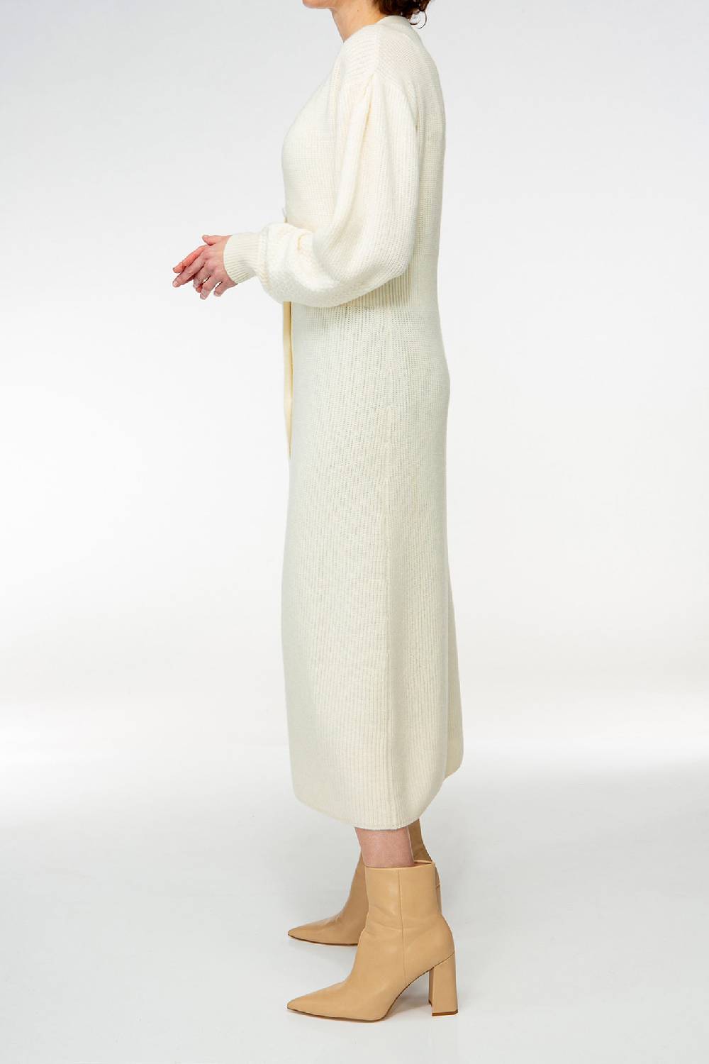 IVI GmbH SOLID KNIT Kleid im Struktur-Mix weiß Outlet