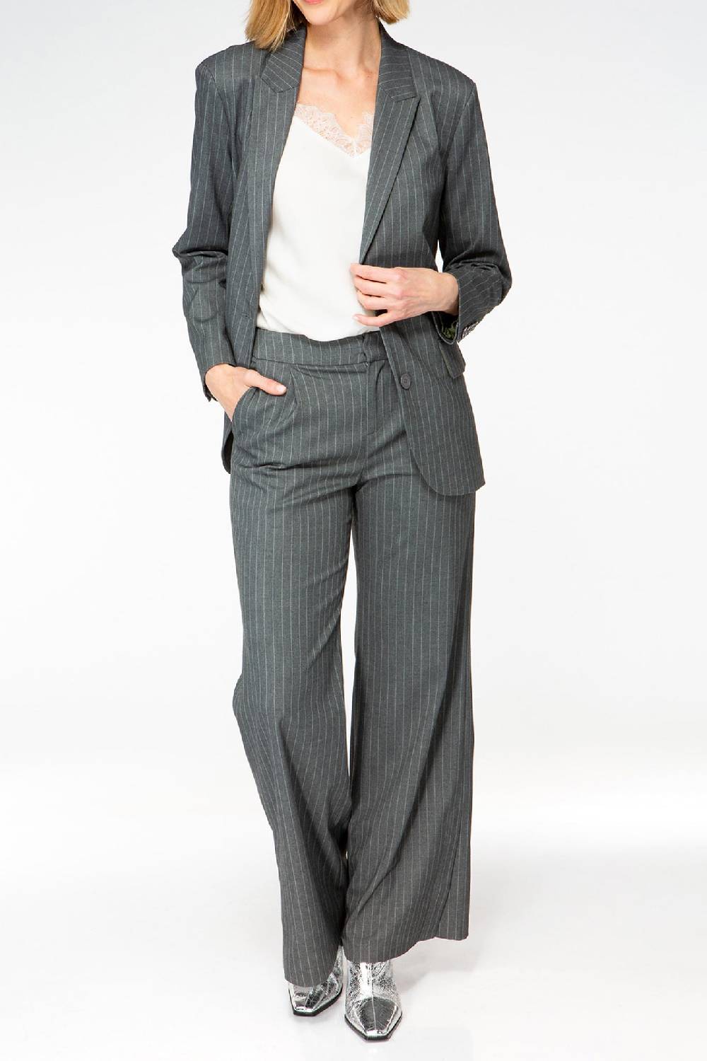IVI GmbH PINSTRIPE Klassischer Blazer graphit Bis zu 50% Rabatt