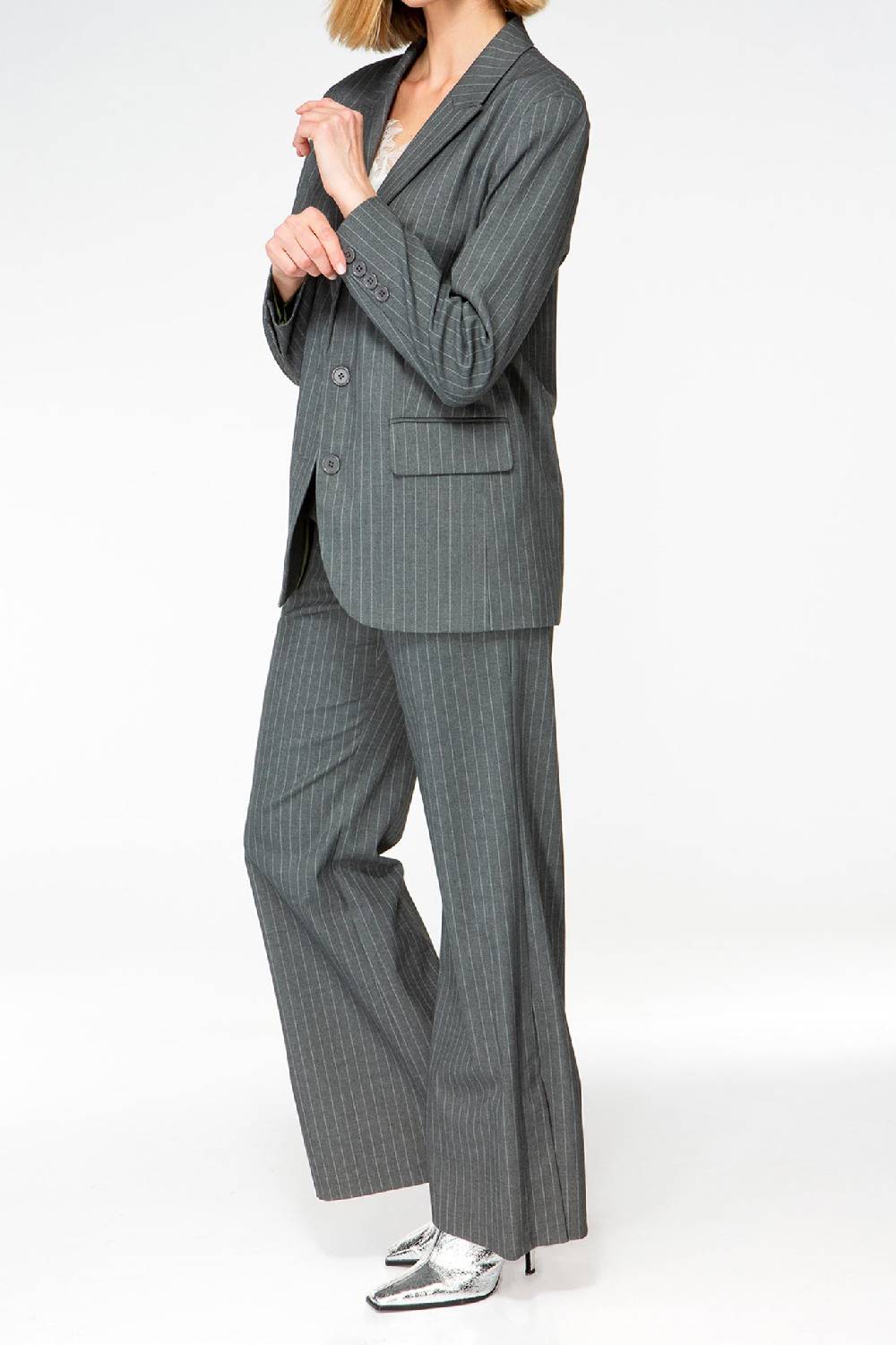 IVI GmbH PINSTRIPE Klassischer Blazer graphit Bis zu 50% Rabatt