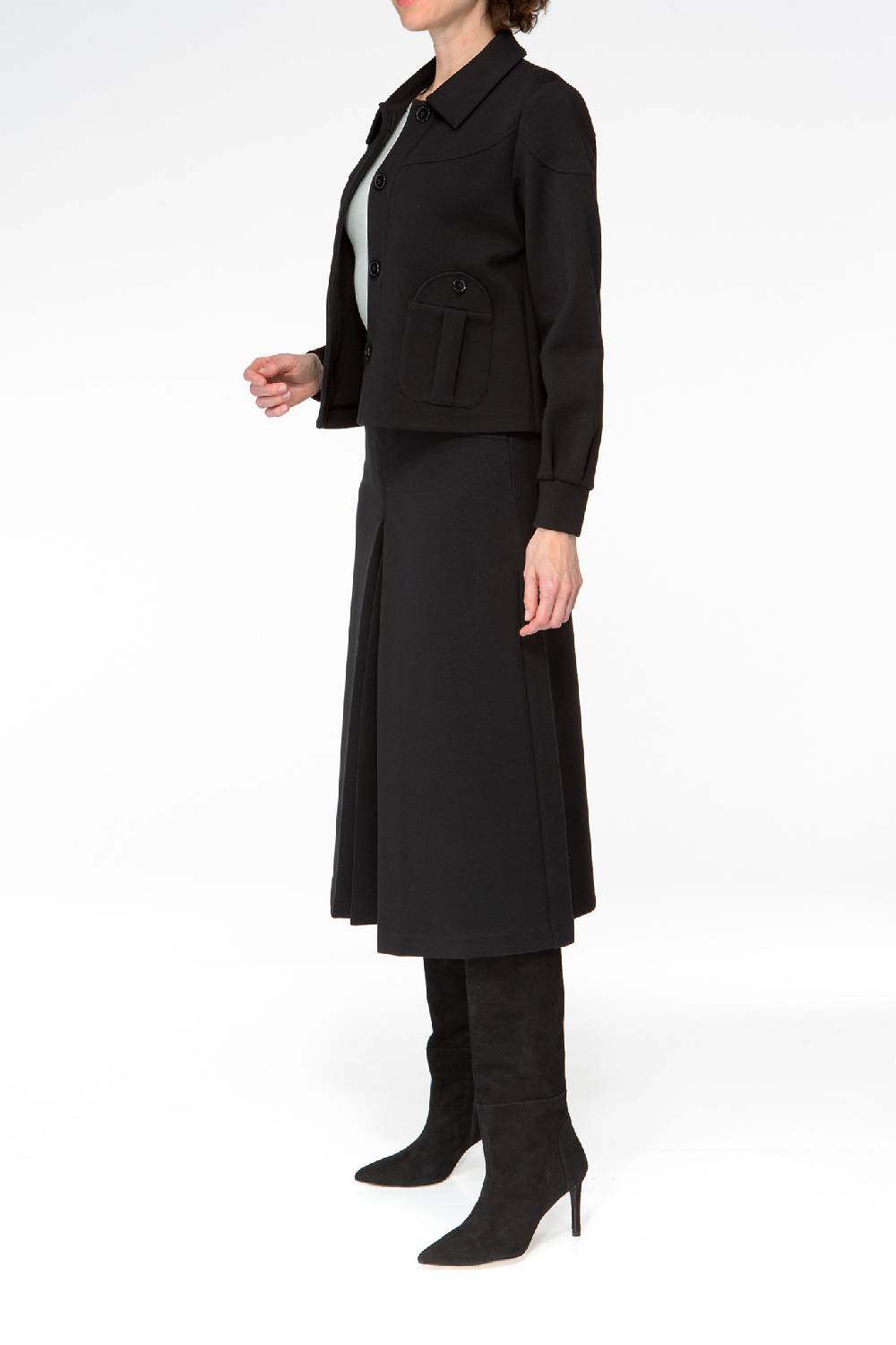 IVI GmbH SOLID JERSEY Kurze Jacke im Boxy Fit schwarz Blitzverkäufe