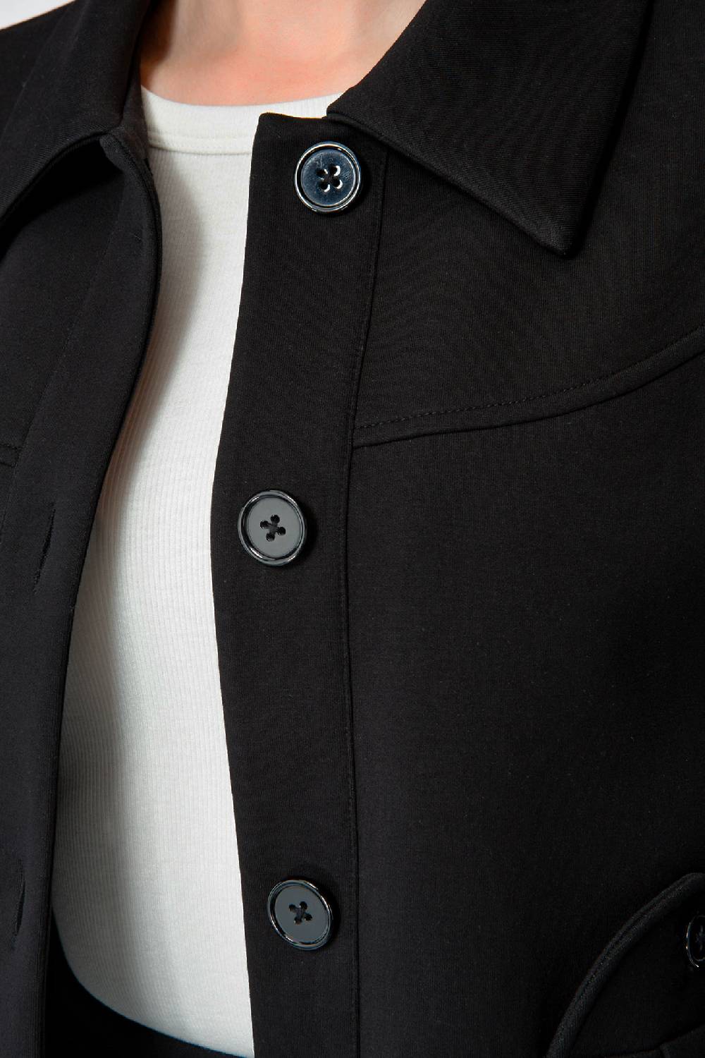 IVI GmbH SOLID JERSEY Kurze Jacke im Boxy Fit schwarz Blitzverkäufe