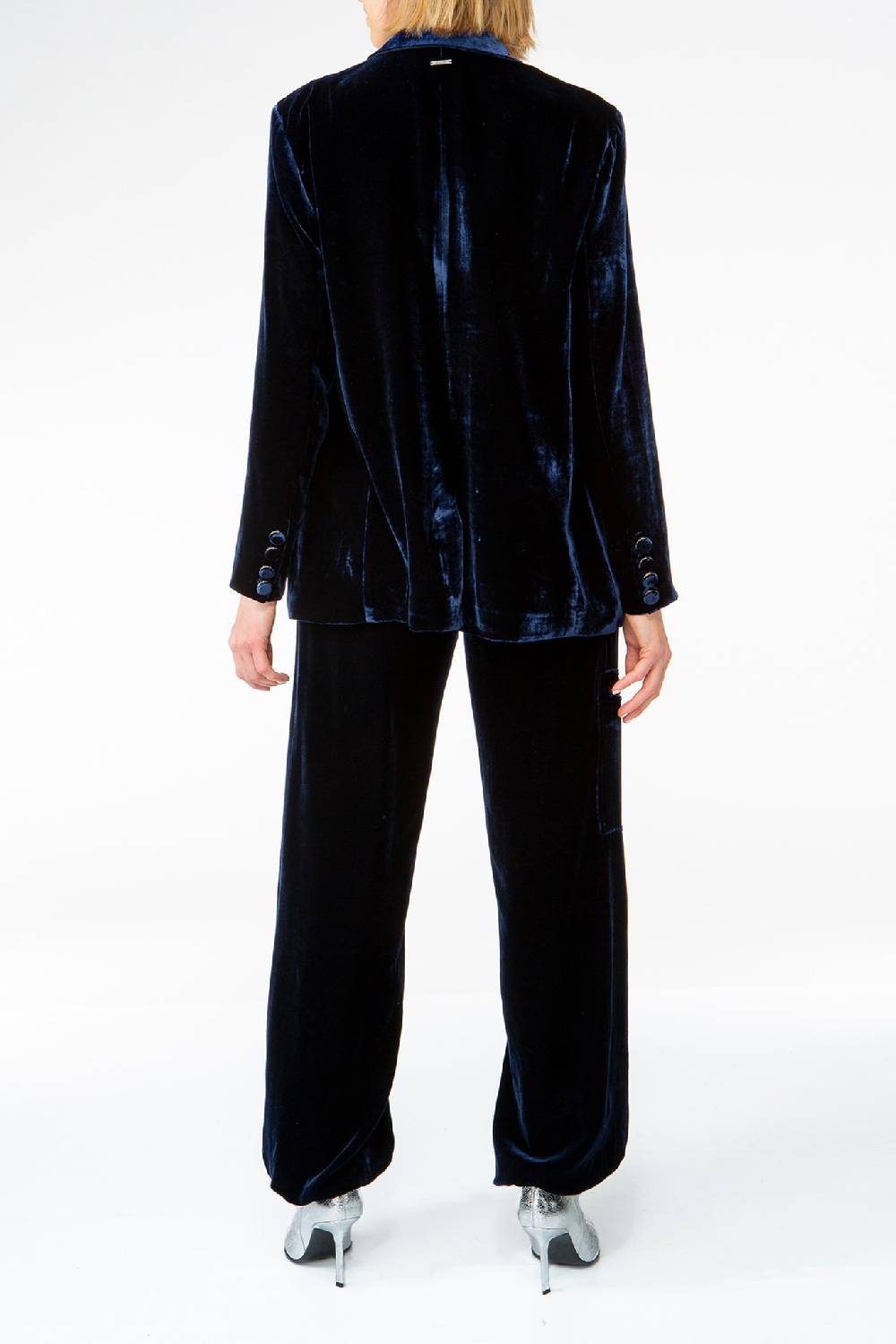 IVI GmbH VELVET Samthose mit Cargo Details navy Online