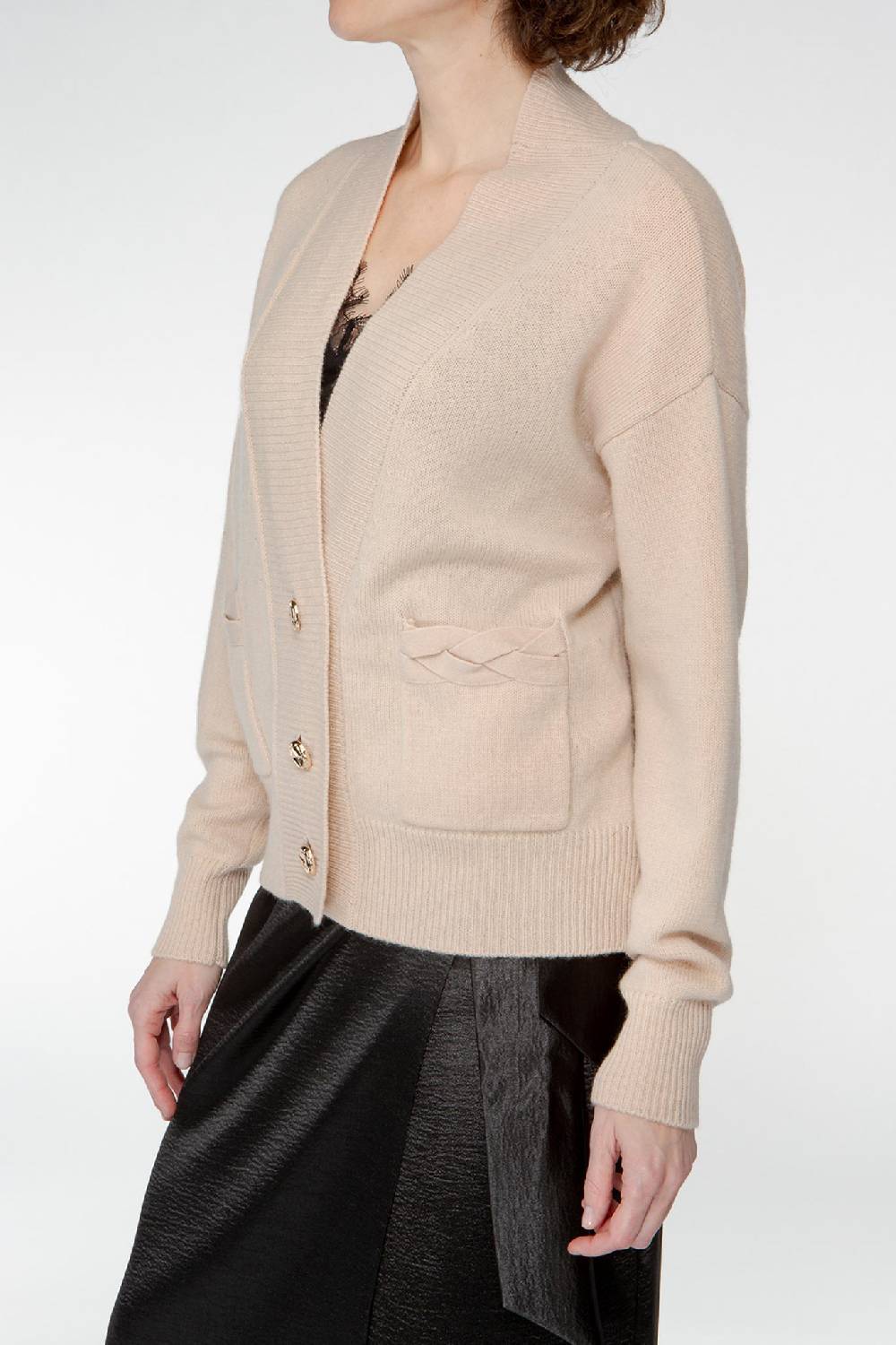 IVI GmbH SOLID KNIT Cardigan mit aufgesetzten Taschen sand Angebote