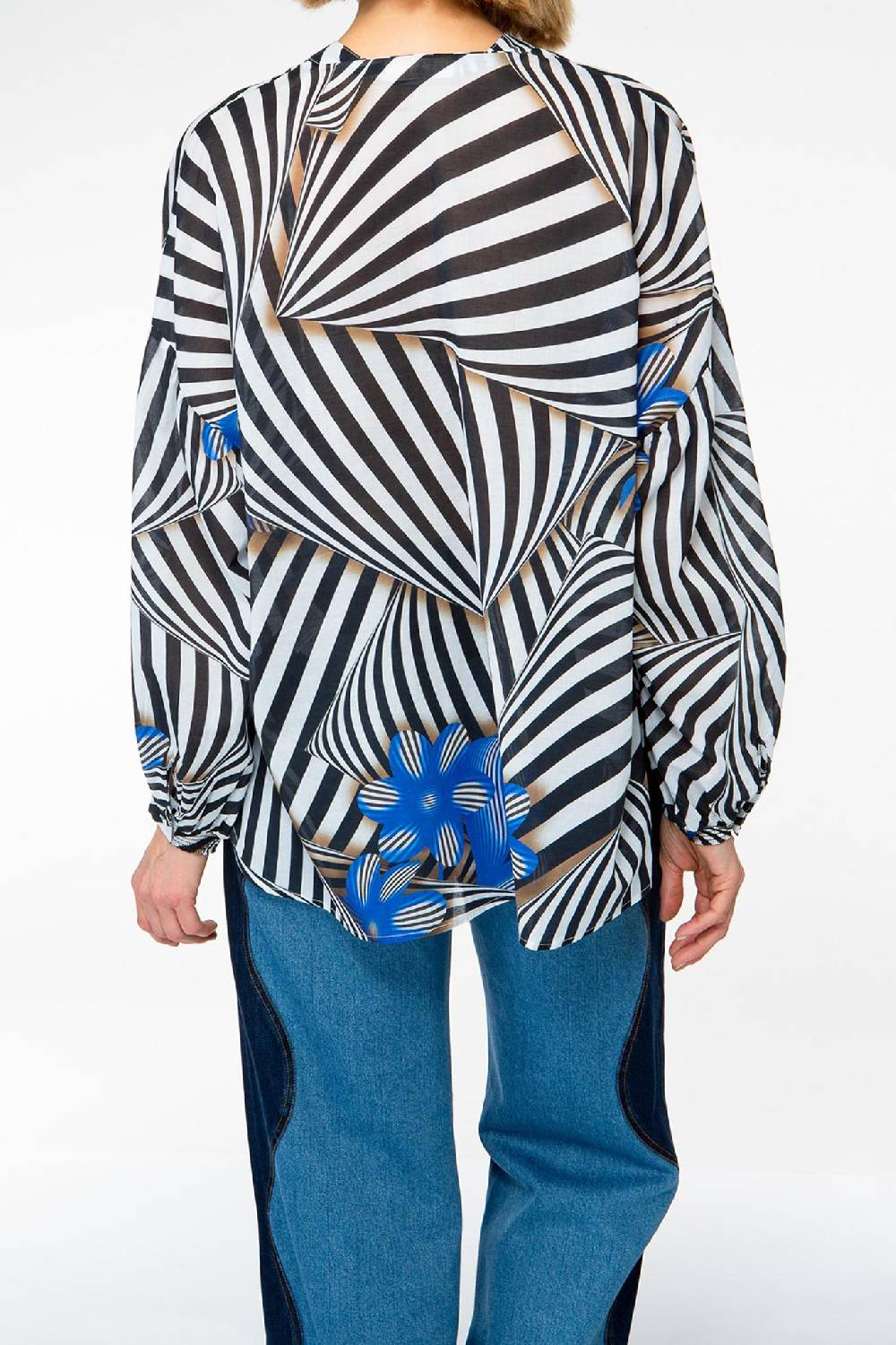 IVI GmbH FLORAL ILLUSION Bluse aus Baumwoll-Voile Fabrikverkauf