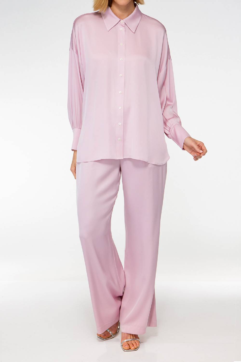 IVI GmbH SOLID SILK Tunika im Hemdblusen-Look bright rose Outlet
