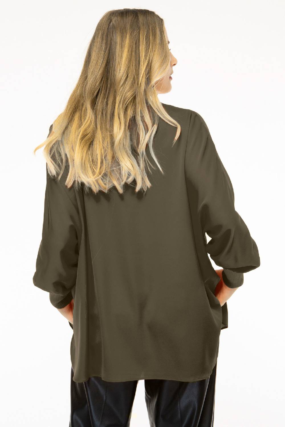 IVI GmbH SOLID SILK Tunika olive im Angebot
