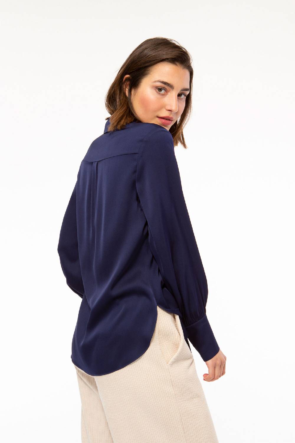 IVI GmbH SOLID SILK Hemdbluse navy Verkauf