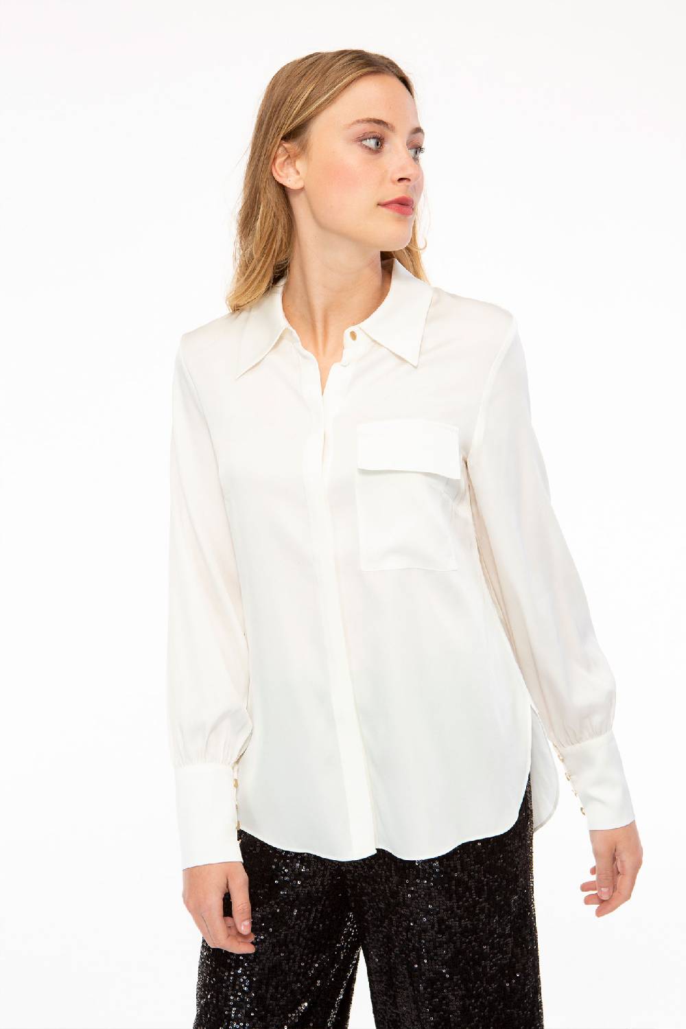 IVI GmbH SOLID SILK Hemdbluse weiß Angebote
