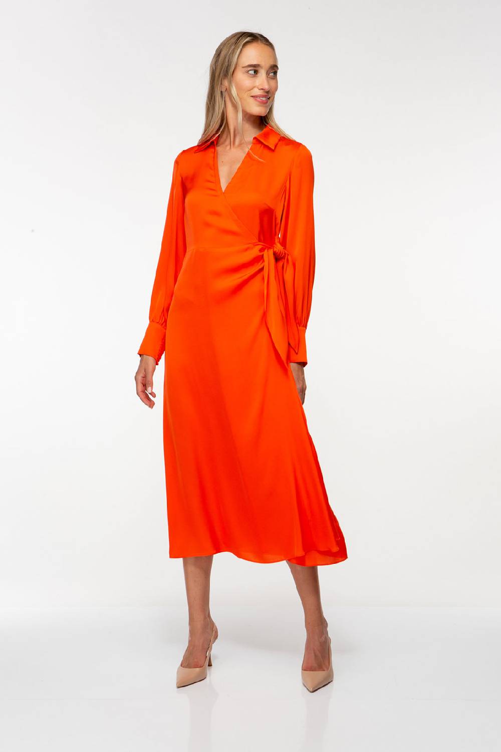 IVI GmbH SOLID SILK Midi Wickelkleid grenadine Outlet