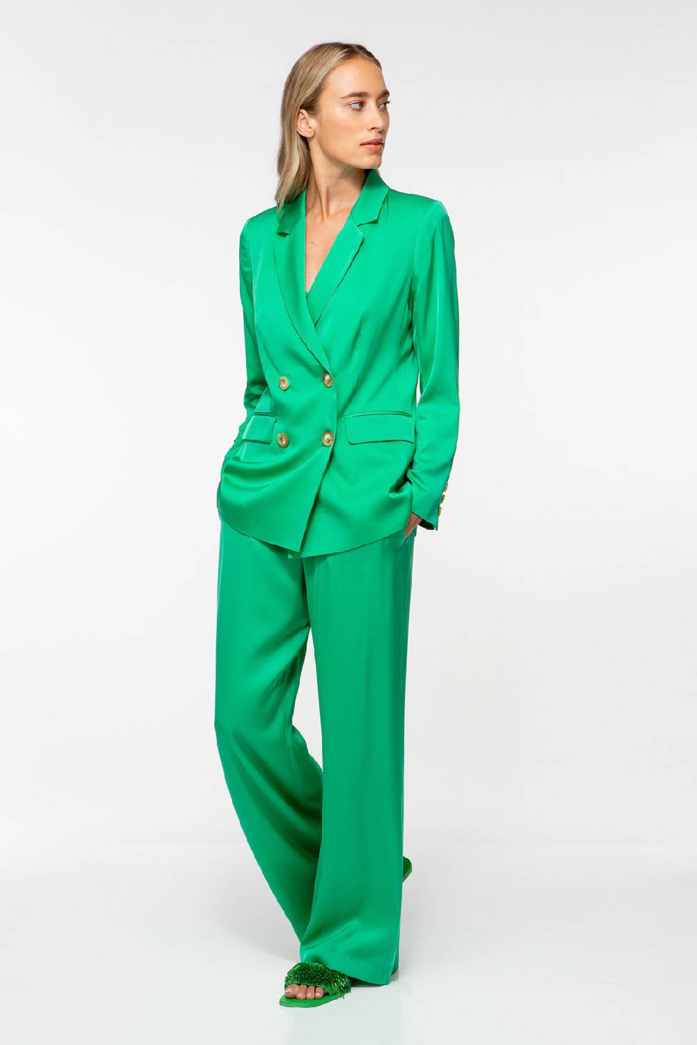 IVI GmbH SOLID SILK Seidenblazer smaragd Günstiger Verkauf
