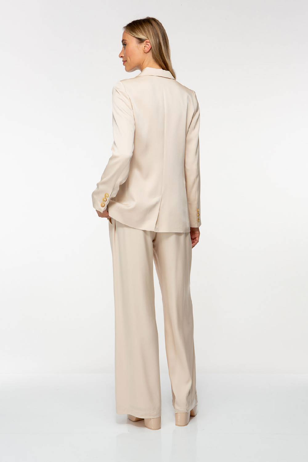 IVI GmbH SOLID SILK Seidenblazer light sand Fabrikverkauf
