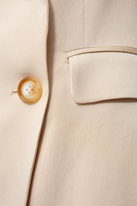 IVI GmbH SOLID SILK Seidenblazer light sand Fabrikverkauf