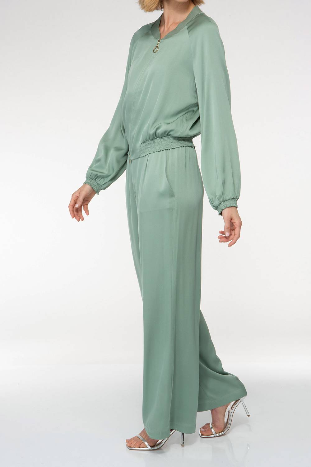 IVI GmbH SOLID SILK Seidenblouson salbei Blitzverkäufe