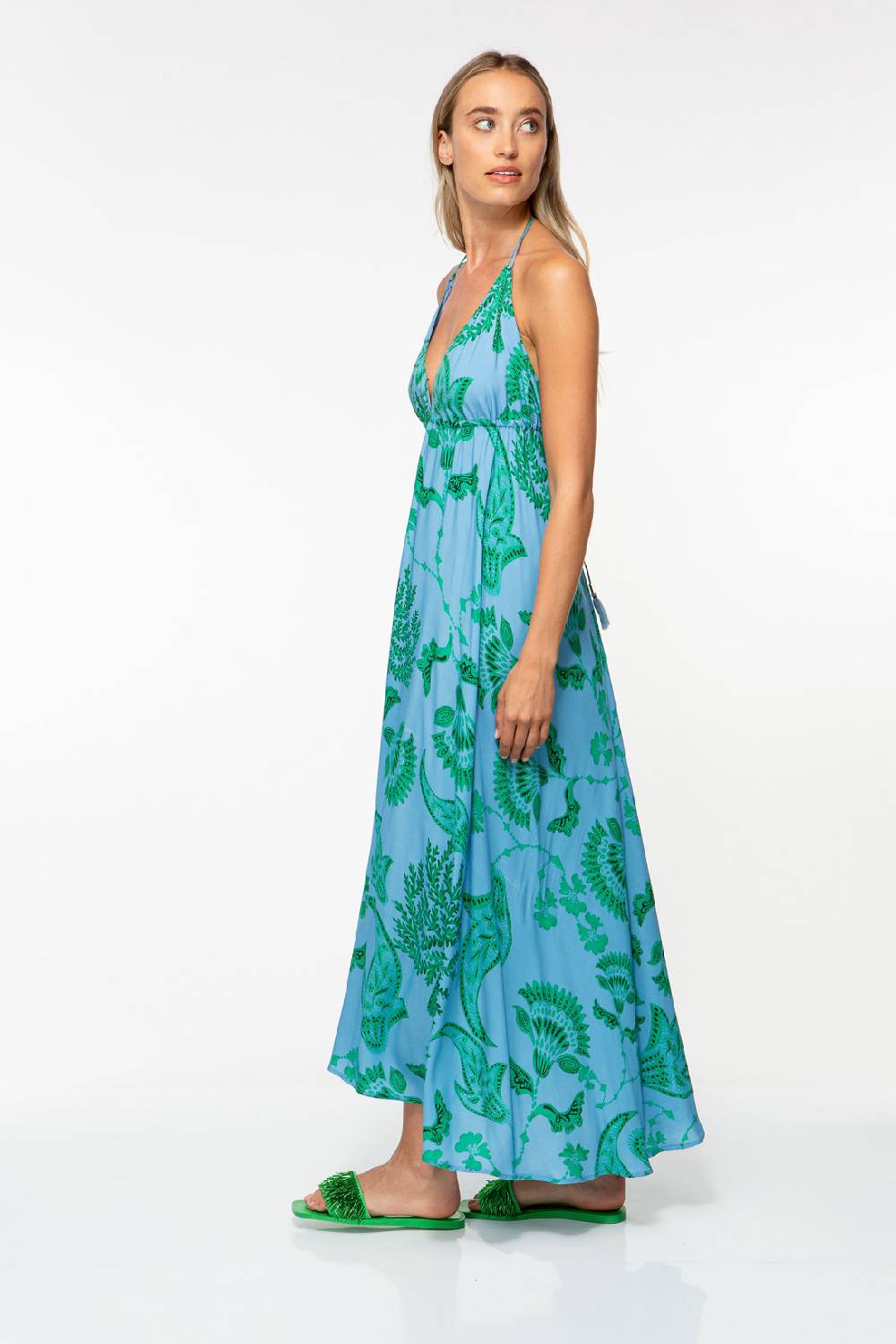 IVI GmbH CORAL FLOWER Maxikleid mit Print ocean Günstiger Verkauf