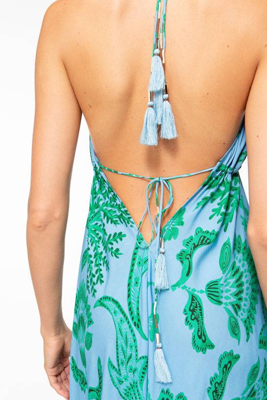 IVI GmbH CORAL FLOWER Maxikleid mit Print ocean Günstiger Verkauf
