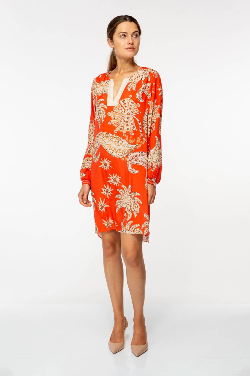 IVI GmbH PALM VIBES Minikleid rot Fabrikverkauf